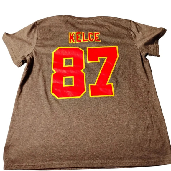 Travis Kelce Grey #87 T-Shirt, Size Large - Picture 4 of 4